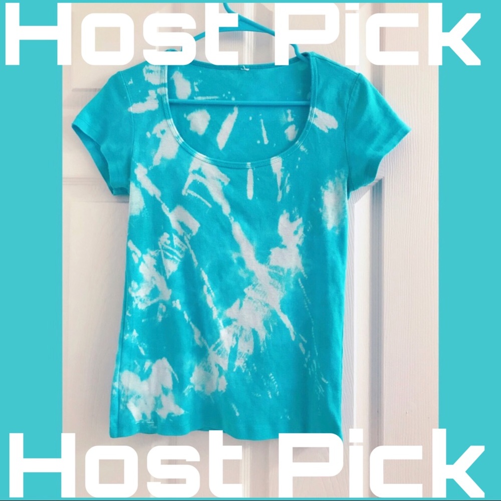 Tie Dye Tiffany Blue Maternity T-Shirt